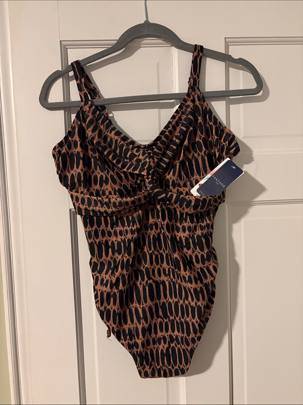 Fantasie Brown & Black Animal-Print One-Piece Swimsuit